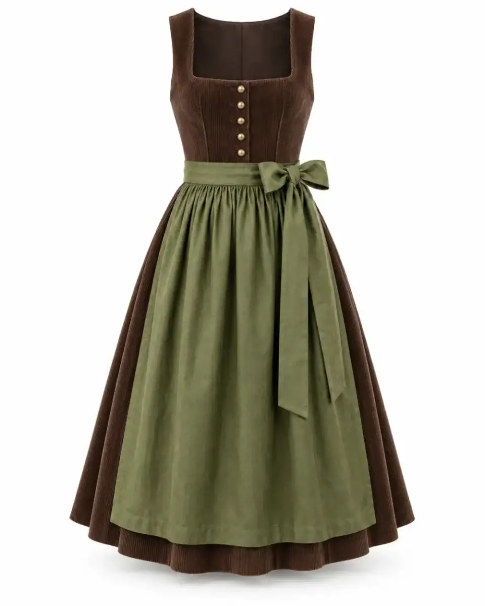 Dirndl de Cotelê Fino