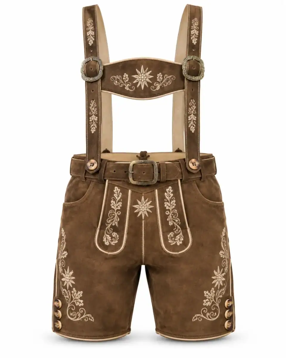 Lederhose Curta com Suspensório